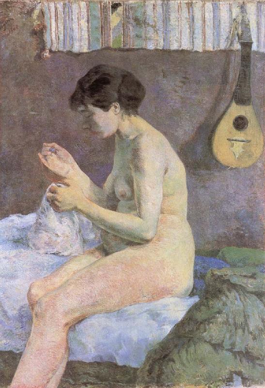 Paul Gauguin Study of a Nude Suzanne Sewing oil painting image